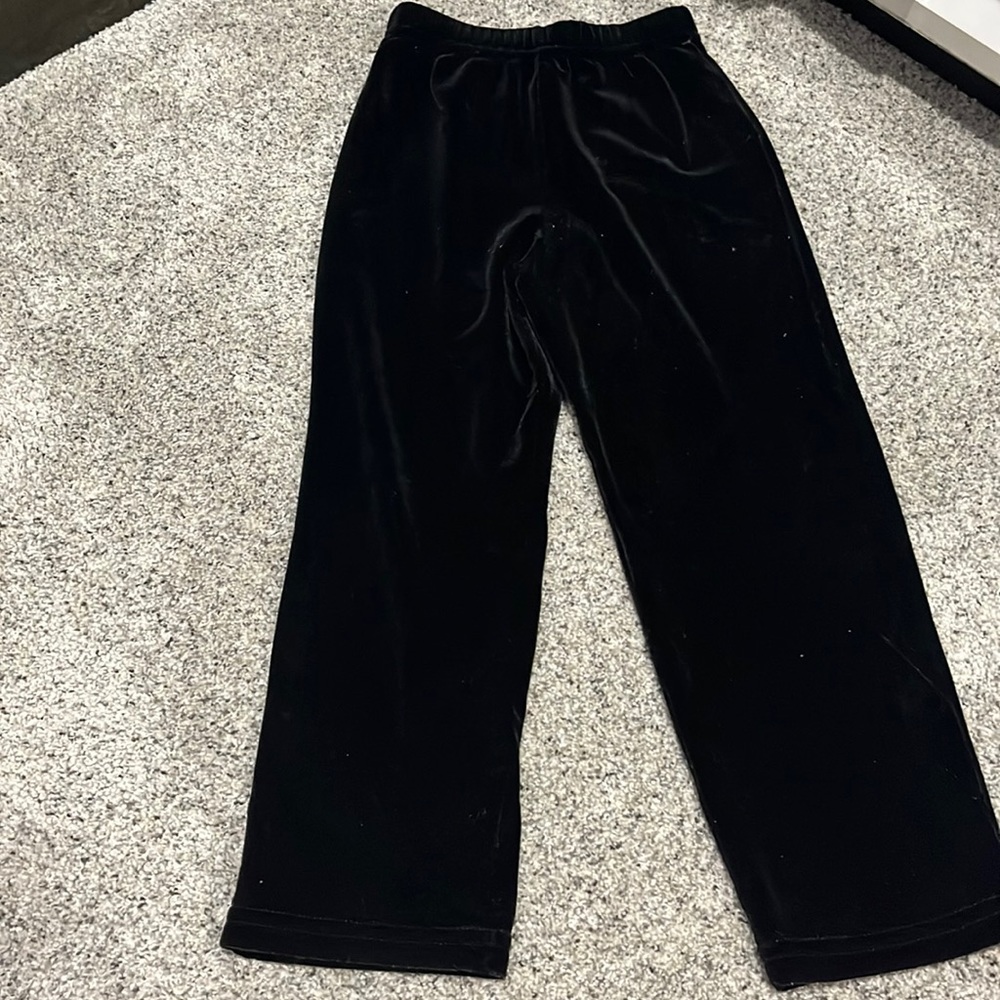 Periscope black velvet pants